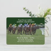 Derby Inspiratie Verjaardag Paard Racing Uitnodigi Kaart (Staand voorkant)