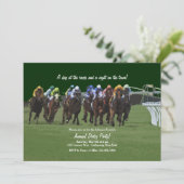 Derby Inspiration Horse Racing Invitation Kaart (Staand voorkant)