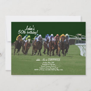 Derby Inspiration Horse Racing Invitation Kaart