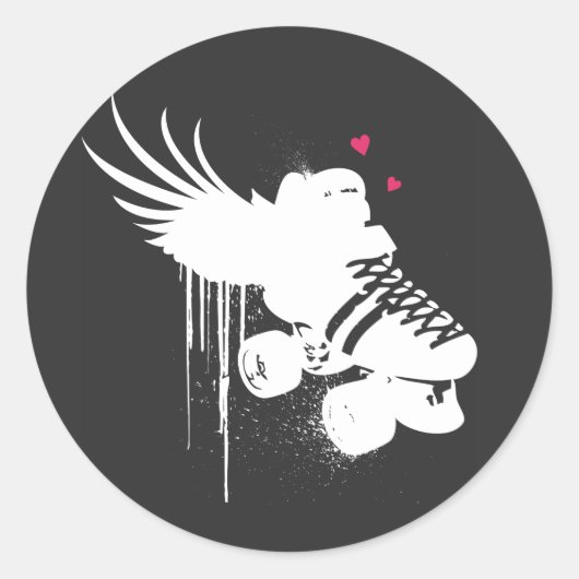 derby liefde sticker op zwart (Voorkant)