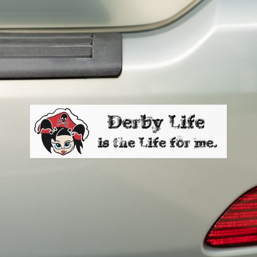 Derby LIfe is de LIfe voor mij. Bumpersticker (Op auto)