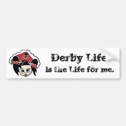 Derby LIfe is de LIfe voor mij. Bumpersticker (Voorkant)