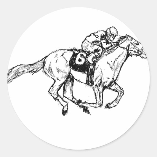 Derby Me Kentucky Ronde Sticker (Voorkant)