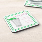 Derby Mint Julep Bar Recept Groene Rand Bier Onderzetter (Linkerzijde)