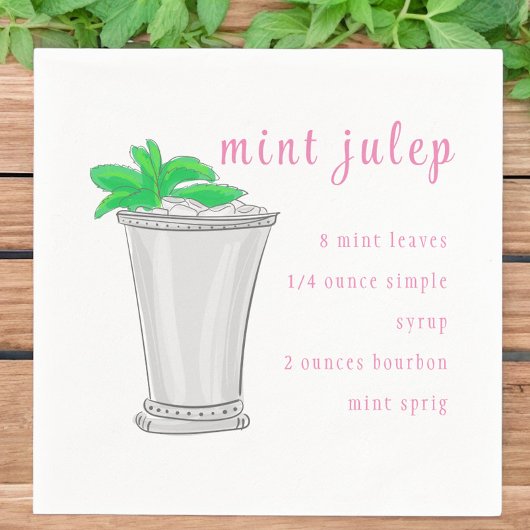 Derby Mint Julep Bar Recept Servet