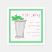 Derby Mint Julep Bar Receptenkader Servet (Voorkant)
