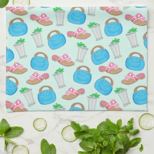 Derby Mint Julep Bermuda Bag Sandalen Bar Theedoek (Gevouwen)