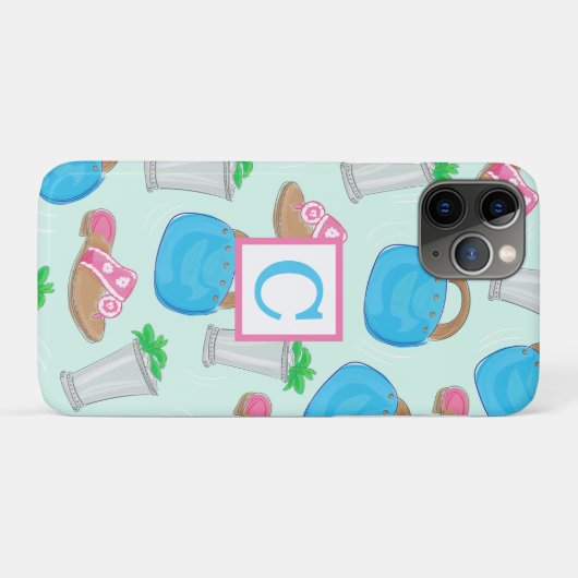 Derby Mint Julep Monogram Zak Sandalen Case-Mate iPhone Case (Achterkant (horizontaal))