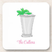 Derby Mint Julep Persoonlijk Preppy Bier Onderzetter (Voorkant)