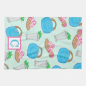 Derby Mint Julep Preppy Monogram Theedoek (Horizontaal)