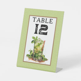 Derby Mint Julep Tafelnummer Reclamebord Met Voetstuk