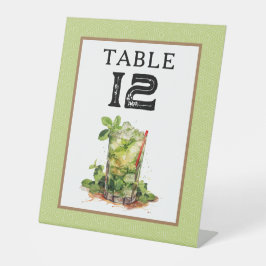 Derby Mint Julep Tafelnummer Reclamebord Met Voetstuk