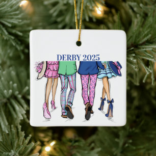 Derby Mode Paren Aangepaste Derby Paardenrennen Keramisch Ornament
