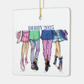 Derby Mode Paren Aangepaste Derby Paardenrennen Keramisch Ornament (Links)