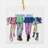 Derby Mode Paren Aangepaste Derby Paardenrennen Keramisch Ornament (Voorkant)