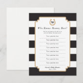 Derby Mommy Quiz Spring Baby shower Game Kaart (Voorkant / Achterkant)