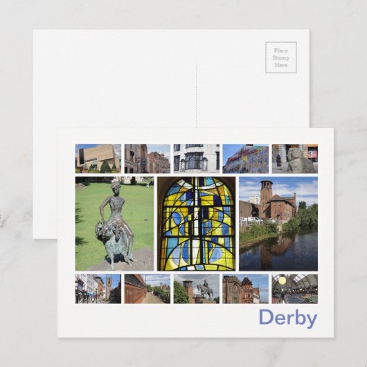 Derby multi-afbeelding briefkaart (Voorkant / Achterkant)