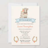  Derby Paard Baby Douche Uitnodigingen Meisje (Voorkant)