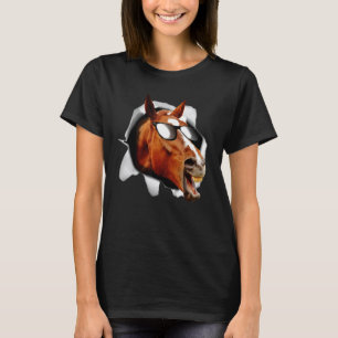 Derby Paard Behang Paardrijden Racing Dier B T-shirt