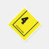 Derby Paard Race Geel 4 Aangepaste Papier Servet (Hoek)