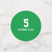 Derby Paard Race Nummers 1 - 6 Kleurrijke Custom Confetti (Kleine voorkant)