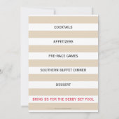 Derby Paard Racing Party Zwart/Rood/Goud Kaart (Achterkant)