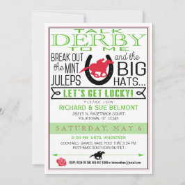 Derby Paard Racing Party Zwart/Rood/Kelly Kaart