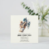 Derby Paarden en Jockeys Party Kaart (Staand voorkant)