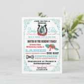 Derby Paardenrace Bruiloft Feest uitnodiging (Staand voorkant)