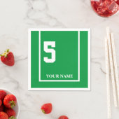 Derby Paardenrace Groen 5 Gepersonaliseerd Papier  Servet (Insitu)