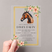 Derby party acryl uitnodigingen (Insitu (Draagbaar))