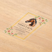 Derby party acryl uitnodigingen (Laagn)