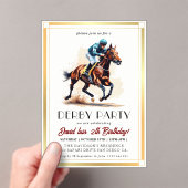 Derby party acryl uitnodigingen (Insitu (Draagbaar))