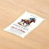 Derby party acryl uitnodigingen (Laagn)