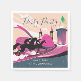 Derby Party Art Deco Servet