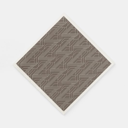 Derby Party Bruin en Ivoor Servet (Hoek)