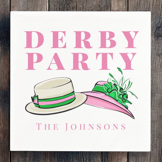 Derby Party Fancy Pet Mode Preppy Servet