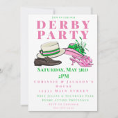Derby Party Fancy Petten Schoenen Mode Preppy Kaart (Voorkant)