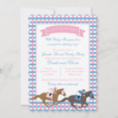 Derby Party Gender Reopenbaart Baby shower Kaart (Voorkant)