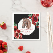 Derby party horse equestrian party gepersonaliseer servet (Insitu)