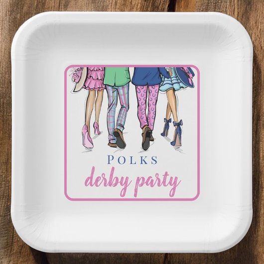 Derby Party Horse Racing Mode Preppy Custom Papieren Bordje