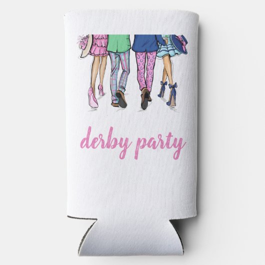 Derby Party Horse Racing Mode Preppy Custom Seltzer Blikjeskoeler (Achterkant)