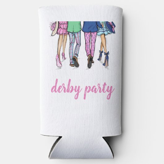 Derby Party Horse Racing Mode Preppy Custom Seltzer Blikjeskoeler (Voorkant)
