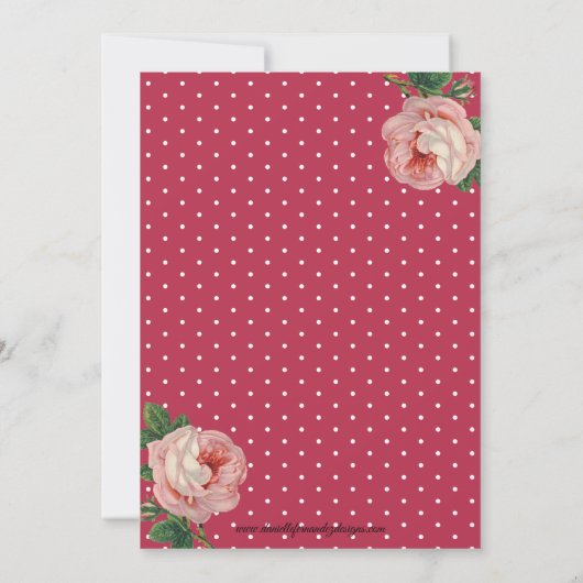 Derby Party Horse Racing Rozen Kaart (Achterkant)