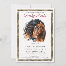 Derby Party Invitation Kaart