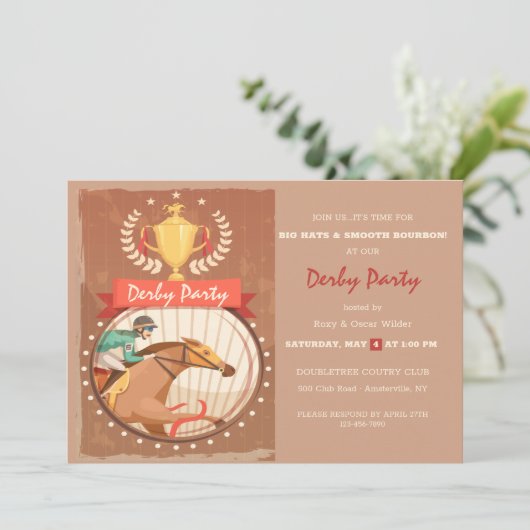 Derby Party Kaart (Staand voorkant)