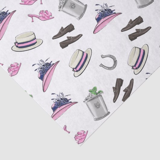 Derby Party Kleding Mint Julep Hoefijzer Tissuepapier (Detail)