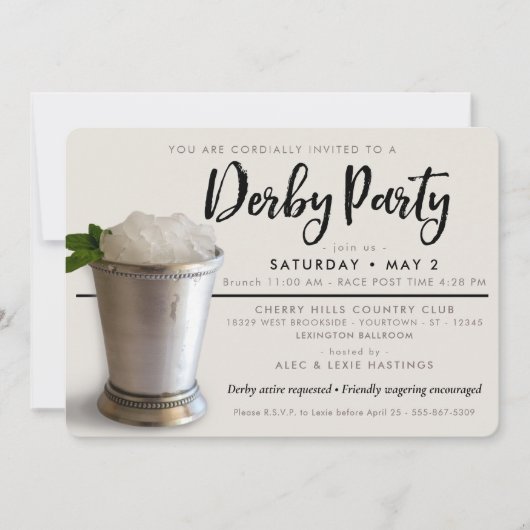 Derby Party | Mint Julep Kaart (Voorkant)