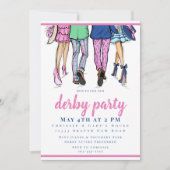 Derby Party Mode Preppy Horse Racing Kaart (Voorkant)