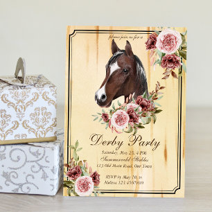Derby party, paard, ruiterpartij kaart